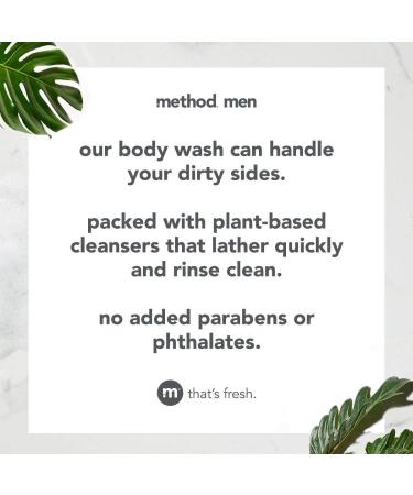 Method Mens Body Wash Shower Gel and Body Soap that Revitalises and Refreshes the Skin for a Deep Clean Sea + Surf Scent 828 ml - Buy Online on GoSupps.com