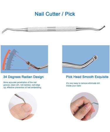 HIFAU 8PCS Premium Cuticle Nippers Pusher Manicure Set | Professional Ingrown Toenail File & Cuticle Remover Trimmer | Stainless Steel Nail Art Kit for Gel Nails - Travel Gift - Buy Online on GoSupps.com