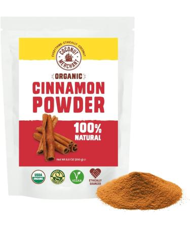 Coconut Merchant Organic Cinnamon Powder 250g - Ethically Sourced, Non-GMO, 100% Natural | Vegan & Gluten Free - Ideal for Smoothies, Cooking, and Baking - Buy Online on GoSupps.com