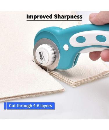 60MM Rotary Cutter Blades - 10PCS Premium Replacement Blades for Heavy Duty Quilting, Patchwork, Crafts, Sewing - Sharp, Durable - Buy Online on GoSupps.com