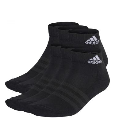 adidas Unisex Cushioned Sportswear Ankle Socks 6 Pairs Socks 40-42 Black-White