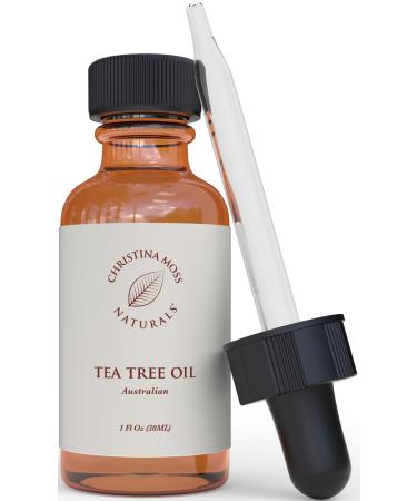 Tea Tree Oil Pure Organic Australian Melaleuca Essential Oil   Helps With Acne  Eczema  Itchy Scalp  Athletes Foot - Soothes Itching - Promotes Healthy Nails  Feet  Skin 1oz