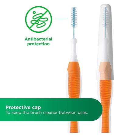 Gum Trav-Ler Interdental Brushes - ISO Size 2 (0.9mm) - 36 Units for Plaque Removal & Thorough Cleaning - Bendable Neck - International Shipping Available - Buy Online on GoSupps.com