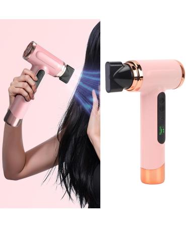 Portable Rechargeable Cordless Hair Dryer 20W Fast Charging Plug Convenient for Travel Dormitory Students Rechargeable Cordless Hair Dryer Outdoor Hot Cold Hair Dryer (US US Plug Roseate