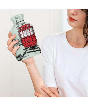 Hot Water Bottle with Lid - Rubber Hot Water Bag for Pain Relief Cramps & Foot Warmer | Hot & Cold Therapy - International Shipping Available - Buy Online on GoSupps.com
