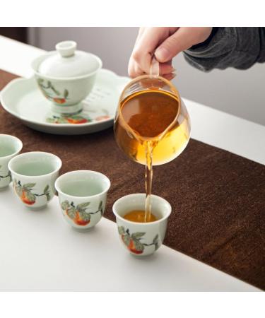 New style persimmon persimmon tea set Deyu white porcelain enterprise employee souvenir business practical gift/123 - Buy Online on GoSupps.com