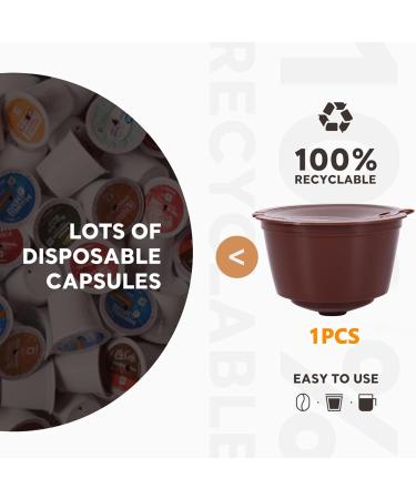  Houkiper Set of 6 refillable reusable coffee capsules 200/220 ml refillable stamps with 2 spoons and 2 brushes - Buy Online on GoSupps.com