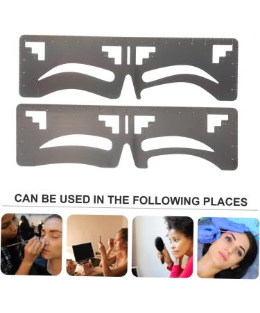 Angoily 10 Pcs Eyebrow Ruler Makeup Supplies Ink Stamp Molds Tool Brow Guide Stencil Balance Eyebrow Pencil 17x4.8cmx5pcs Blackx5pcs - Buy Online on GoSupps.com