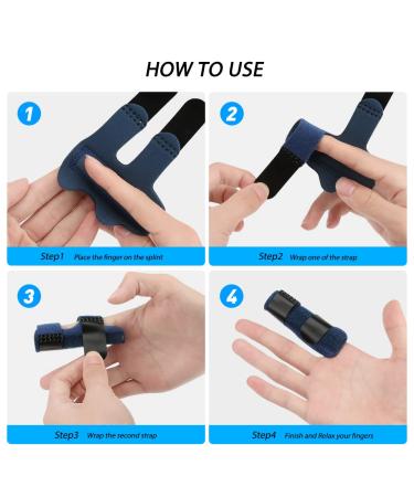 Echify Adjustable Finger Splints - 2-Pack Trigger Finger Orthosis with Aluminum Support for Arthritis & Injuries - Buy Online on GoSupps.com