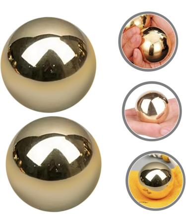 Shop Magiclulu 2-Piece Brass Exercise Ball Set | Metal Hand Massage Balls for Fitness & Relief - Portable Handheld Devices - Buy Online on GoSupps.com