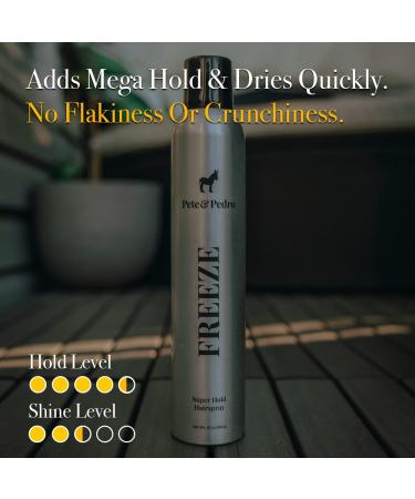 Pete & Pedro FREEZE Hairspray for Men & Women | Super Strong Hold Quick Dry No Stiffness | As Seen on Shark Tank | 10 oz - Shop Now - Buy Online on GoSupps.com