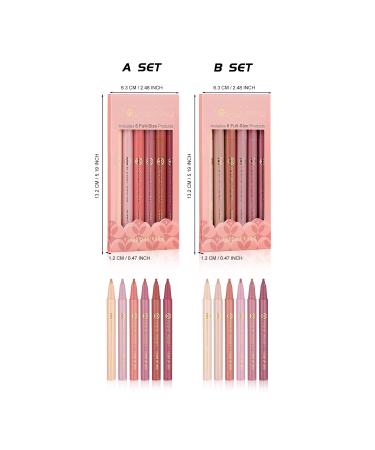 YOUNG VISION 6-Pc Liquid Lipstick & Lipliner Set | Long-Lasting Nude Matte Lip Stains | Perfect Gift for Women - Buy Online on GoSupps.com
