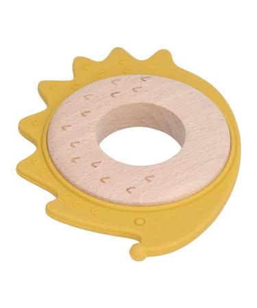 Wooden Silicone Teething Ring - Animal Shape Baby Chewing Ring for Newborns 0-12 Months - Buy Online on GoSupps.com