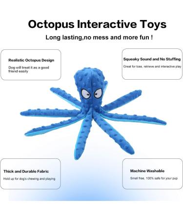 CPYOSN No Stuffing Crinkle Plush Dog Toy | Durable Interactive Toy for Small & Medium Dogs | Purple & Blue - Buy Online on GoSupps.com