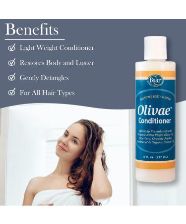 Olivae Organic Olive Oil Conditioner - Nourishing Botanical Hair Care for Healthy Follicles & Scalp | 8 oz - Buy Online on GoSupps.com