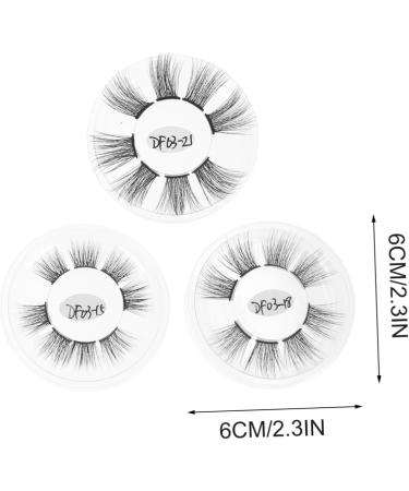 minkissy 3boxes Fake Eyelashes Costume Eye Lashes Eyelashes Extension Practice Fiber Eyelashes Makeup Accessories Natural Dense Eyelashes Chic Eyelashes Ladies Curly Decorate Chemical Fiber - Buy Online on GoSupps.com