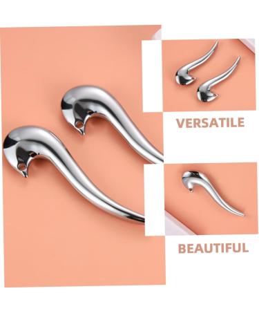 Beavorty 3pcs Metal Acupuncture Stick Massager Tool Eye Acupoint Scraper Eye Roller Face Scraper Face Acupoint Scraper Eye Scraper Zinc Alloy Massage Stick Eyes 10.00X3.20X3.00CMx3pcs Silverx3pcs - Buy Online on GoSupps.com