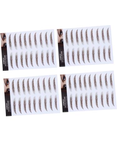Beavorty 8 pcs eyebrow stickers makeup stickers hair eyebrows brown 6D Hair-Like Eyebrows Stickers 4d tool - Buy Online on GoSupps.com
