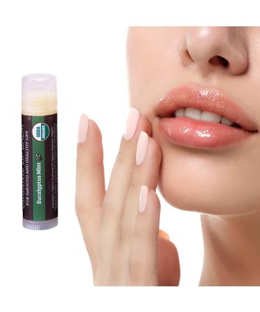 USDA Organic Eucalyptus Mint Lip Balm 4-Pack - Beeswax & Coconut Oil for Dry Lips | Earth's Daughter - Buy Online on GoSupps.com