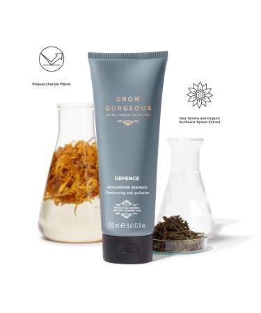 Grow Gorgeous City Defense Shampoo 250ml | Vegan Hair Protection with Green Tea & Caffeine | International Shipping Available - Buy Online on GoSupps.com
