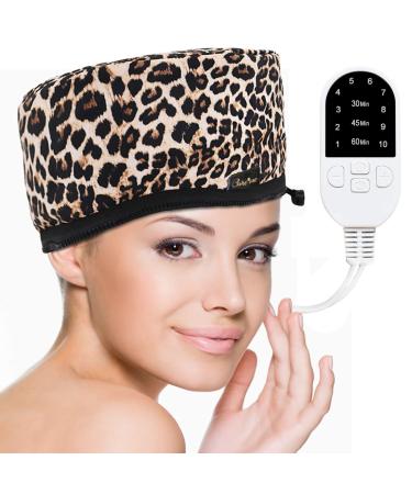 Electric Thermal Heat Cap Corded for Deep Conditioning Nourishing Hair Therapy Treatment -Moisturizes Repairs Dry Damaged Frizzy Hair into Smooth Shiny Frizz-Free Tresses