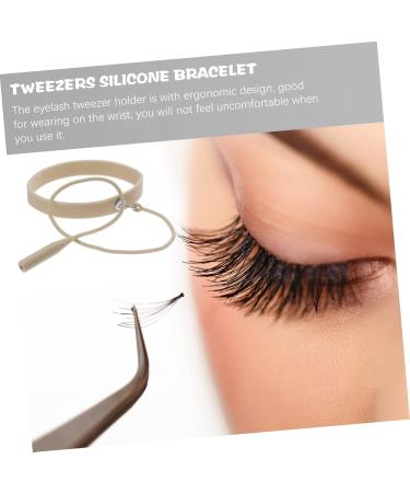 Mikinona Tweezers Silicone Bracelet Lash Tweezer Wristband Fiber Tools Eyelash Separator Tool Fiber Tip Tweezers Wristband Eye Lash Applicator Tools Makeup Eyelash Tweezer Holder - Buy Online on GoSupps.com