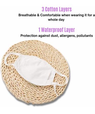 KaWaii Kids Face Cloth Masks for Children & Teens (2-5T) - 4-Layer Waterproof Cotton Pack of 6 + 6 PM2.5 Pads Fun Animal Designs - Buy Online on GoSupps.com