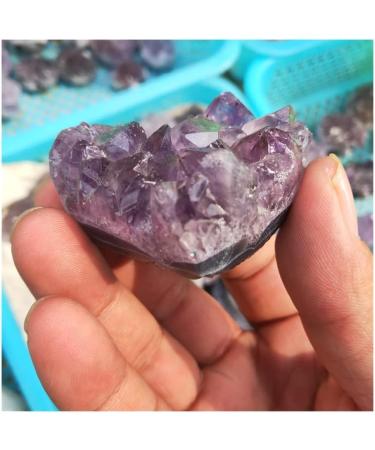 Crystal 1pcs Amethyst Geode Heart Shaped Crystal Crystals Stones Titanium Rainbow Amethyst Cluster Angel Quartz - Buy Online on GoSupps.com