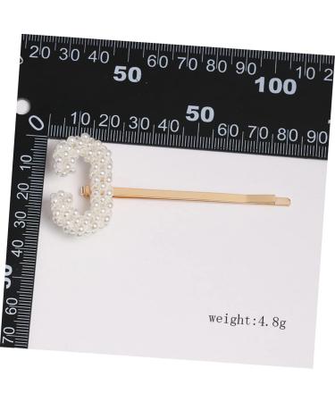 BIUDECO 1pc Metal Snaps Teen Girl Hair Accessories Hair Pieces for Women Letter Barrettes Pins Word Pearl Bobby Pins Girl Hair Clip Issue Card Hairpin Button Alphabet Hairpin Pearl Hairpin Size 4 Golden - Buy Online on GoSupps.com