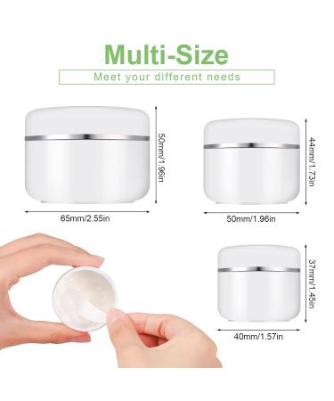 Tonyg-P 12-Piece Empty Cream Jars - Round Plastic Cosmetic Containers for Makeup Lotions & Creams | Spatulas & Labels Included | 30/50/100ml Sizes - Buy Online on GoSupps.com