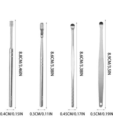 Portable Stainless Steel Earwax Removal Tool Kit - Set of 6 Pcs with PU Leather Case (Yellow) | Home and Travel Ear Cleaning Picks - Buy Online on GoSupps.com