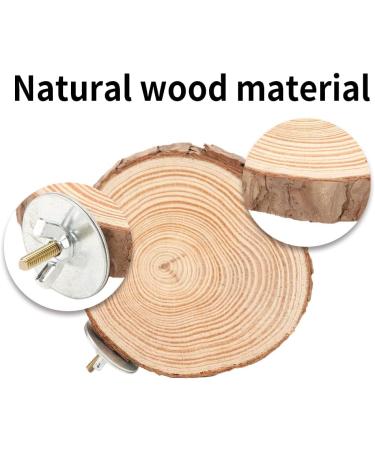 Round Wooden Springboard Parrot Perch Stand Toy - Small Parakeets, Cockatiels, Hamster (6cm) - Buy Online on GoSupps.com