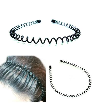 Bling Online Black Spiral Coiled Wire Headband Aliceband.