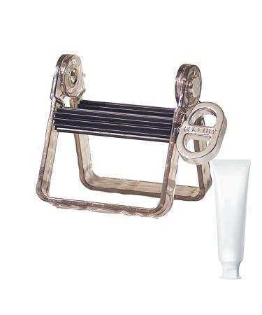 Toothpaste Holder Stand No Drilling Toothpaste Dispenser and Squeezer Dispenser Tool Strong and Sturdy for Hand Cream Makeup Remover Dtt Black