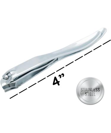 Stainless Steel Side Nail Clipper for Fingernails and Toenails - Buy Online on GoSupps.com