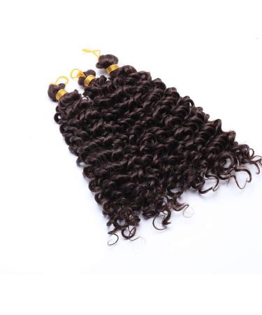 SEGO 3 Pack Hair Extensions - Water Wave Braids Afro Kinky Curly Closure Medium Brown 8 (20cm) - 90g for Crochet Styles - Buy Online on GoSupps.com