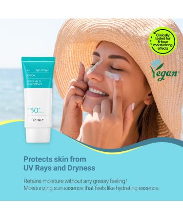 SCINIC Enjoy Super Mild Sun Essence SPF50+ PA++++ 1.69 fl oz | Lightweight Hydrating Korean Sunscreen - Buy Online on GoSupps.com
