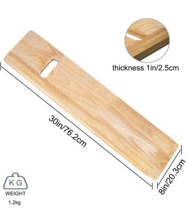 Transfer Board Made of Heavy-Duty Wood for Patient Senior and Handicap Move Assist Holds up to 550 Pounds One Cut Out Handles 30 x 8 x 0.75 - Buy Online on GoSupps.com