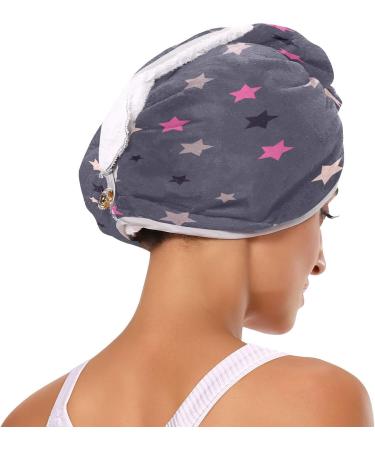 Doodle Star Dry Hair Cap Set - 2 Piece Quick Drying Towel & Button Headband | Super Absorbent & Comfortable for Fast Hair Drying - Buy Online on GoSupps.com