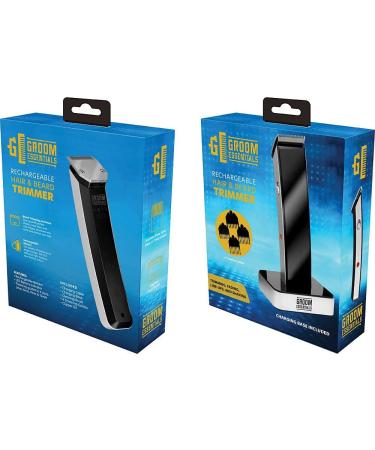 Groom Essentials Electric Hair and Beard Trimmer for Men - Cordless Grooming Kit with Charging Base Rechargeable Sideburn Trimmer 4 Trimming Guides & LED Indicator for Precision Grooming - Buy Online on GoSupps.com