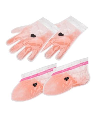 Ipetboom 2 Pairs Wax Gloves Hand Feet Wax Cover Plastic Liner Bags Sand Off Mitt Paraffin Wax Feet Film Paraffin Wax Gloves Wax Hand Covers Non-Woven Fabric Frosted Nursing Supplies