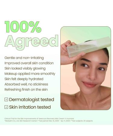 beenuvo Recovery Mist Cream Propolis 20 000 ppm Panthenol 3% Lightweight Hydrating Face Moisturizer Soothing & Radiant Skin Korean Skin Care (2.70 fl oz) - Buy Online on GoSupps.com