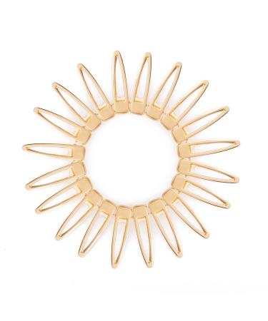 Golden hair clips French hair clips curly hair small metal hair clips 6.5 cm golden hair clip for wedding guests 65 mm small gold-colored medium-sized hair clips 1 piece (20 pack) golden pointed clips