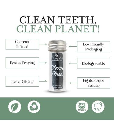Bamboo Charcoal Dental Floss - Eco-Friendly Oral Care | International Shipping - Buy Online on GoSupps.com