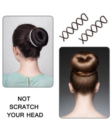 LEBQ Black Spiral Hair Clip - 20 Pcs - Perfect for DIY Hairstyles Bun Pins & Hair Accessories | International Shipping Available - Buy Online on GoSupps.com