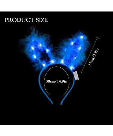 GENBREE LED Bunny Ear Headband - Pack of 3 | Light Up Glowing Rabbit Ear Hair Hoop for Women | Perfect for Cosplay, Parties, and Christmas - Buy Online on GoSupps.com