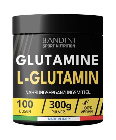Bandini L-glutamine powder 300g vegan |100% Kyowa glutamine from herbal origin |Tasteful & top solubility |Over 99.9% purity |Pre Workout Booster |Highly dosed laboratory test - Buy Online on GoSupps.com