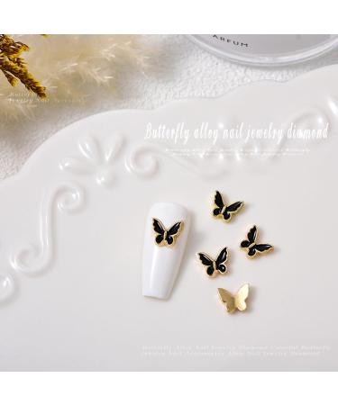 FEIlei 5Piece Colorful Metal Butterfly Nail Decoration Butterfly Charm for DIY Manicure - Buy Online on GoSupps.com