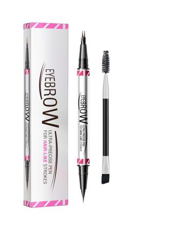 2in1 Eyebrow Pen with Eyeliner Pencil Double Ended Eyebrow Pencil Smudgeproof 2in1 Eyebrow Pencil and Eyeliner Pen Natural Looking Eyebrow Pencil for Travel Shopping Business Trip 03