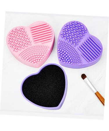 Angoily Silicone Brush Cleaner Makeup Sponge Makeup Brush Cleaner Sponge Makeup Cleaning Mat Brush Cleaning Silicone Daily Makeup Brush Cleaner Makeup Brush Purple Wet and Dry - Buy Online on GoSupps.com